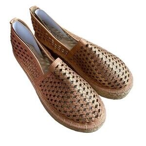 Catherine Malandrino Size 6 Melchior‎ Espadrille Slip On Loafers Rose Gold NWT